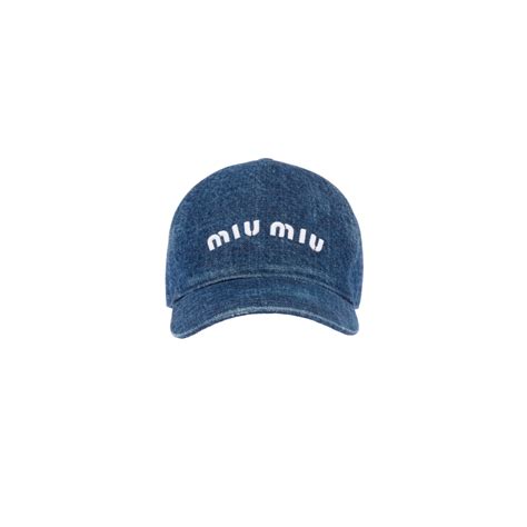 miu miu baseball cap denim